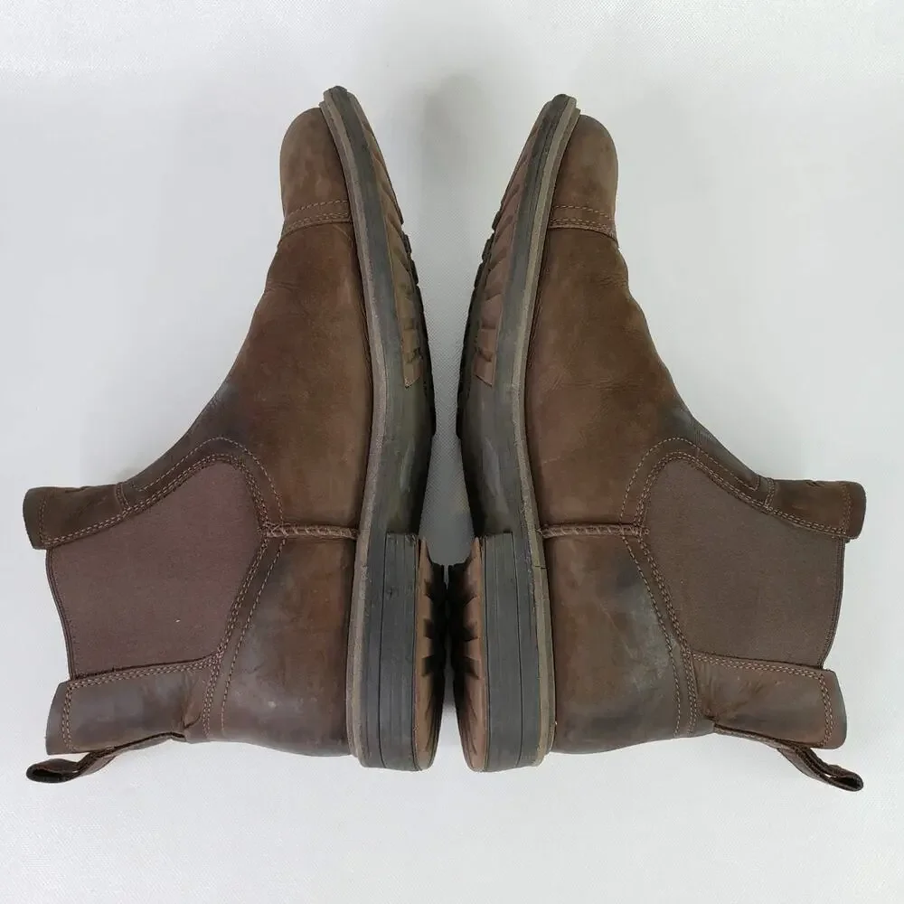 UGG Biltmore Chelsea Short Boots Brown Suede Mens Size 12 Shoes Rugged
